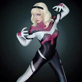 Fantasia Feminina Spider Gwen Mulher Aranha 2099 Cosplay Traje Luxo Profissional