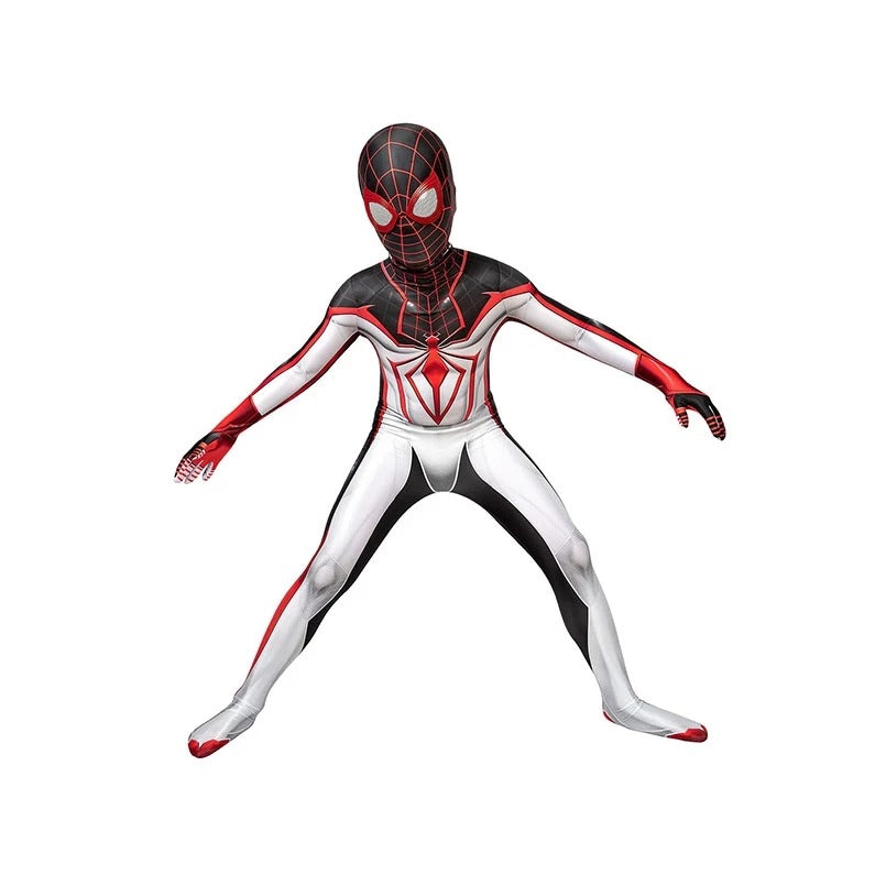 Fantasia Infantil Homem-Aranha Miles Morales Game ps5 Ultimate Crianças Traje