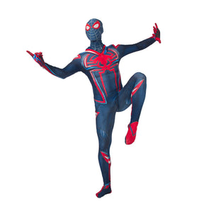 Fantasia Miles Morales 2099 Homem-Aranha Cosplay Traje Luxo Profissional