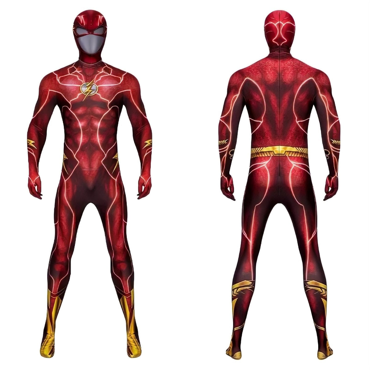 Fantasia The Flash Filme Cosplay Adulto Traje Luxo Profissional