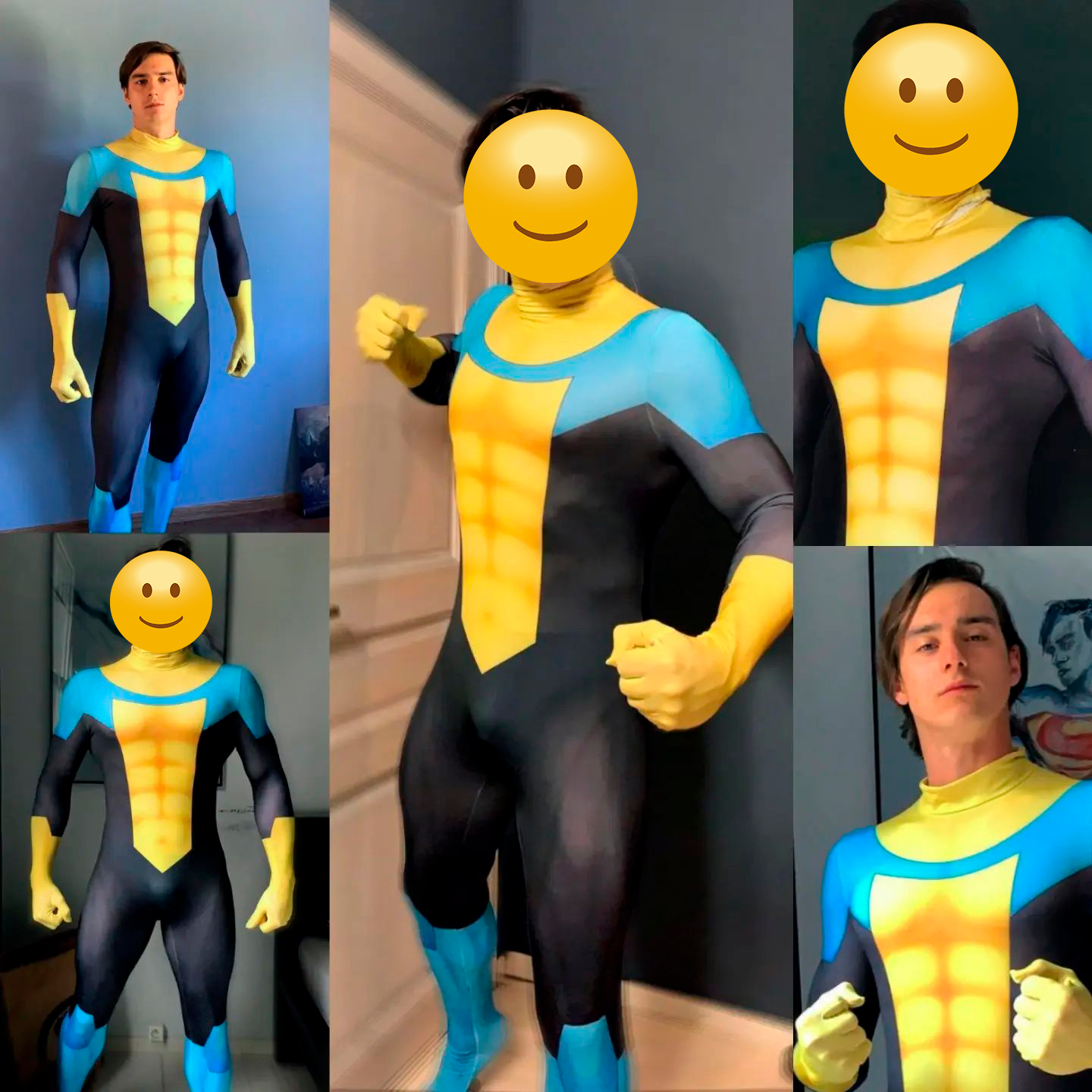 Fantasia Série Invencível Mark Grayson Cosplay Traje Luxo Profissional