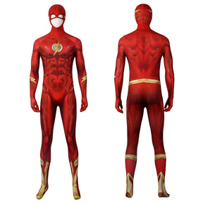 Fantasia The Flash Barry Allen Filme Cosplay Adulto Traje Luxo Profissional