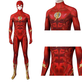 Fantasia The Flash Barry Allen Filme Cosplay Adulto Traje Luxo Profissional