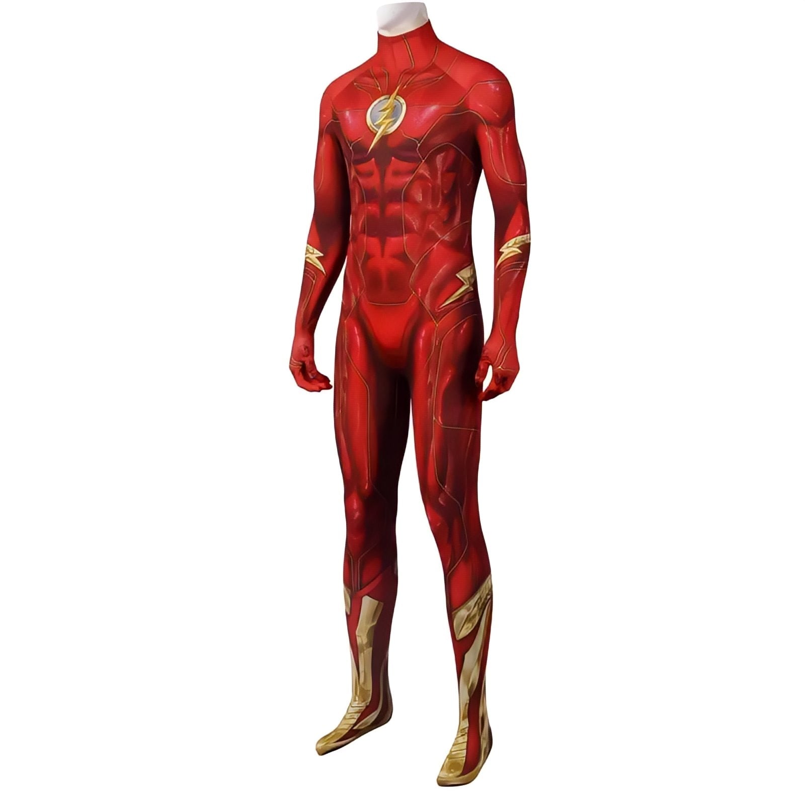 Fantasia The Flash Barry Allen Filme Cosplay Adulto Traje Luxo Profissional