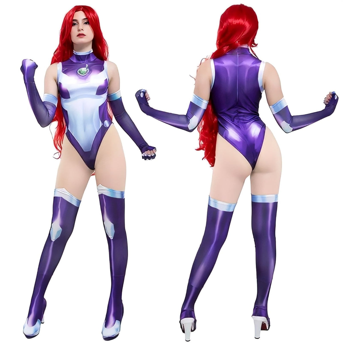 Fantasia Feminina Estelar Jovens Titãs Traje Luxo Cosplay Mulheres