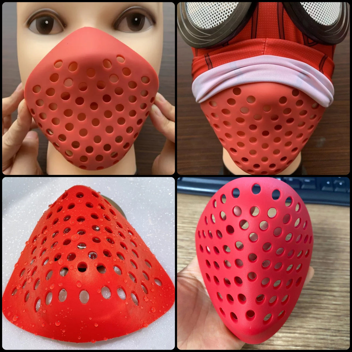 Máscara Facial Faceshell Para Fantasias Cosplay Silicone Maleável Homem Aranha