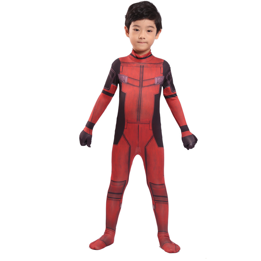 Fantasia Infantil Deadpool Filme Cosplay Traje Luxo Crianças