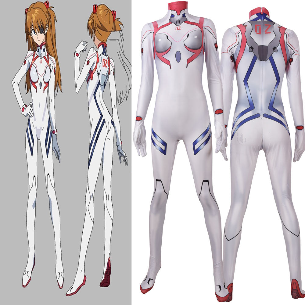 Fantasia Feminina Asuka Shinji Neon Genesis Evangelion Anime Cosplay Traje Luxo