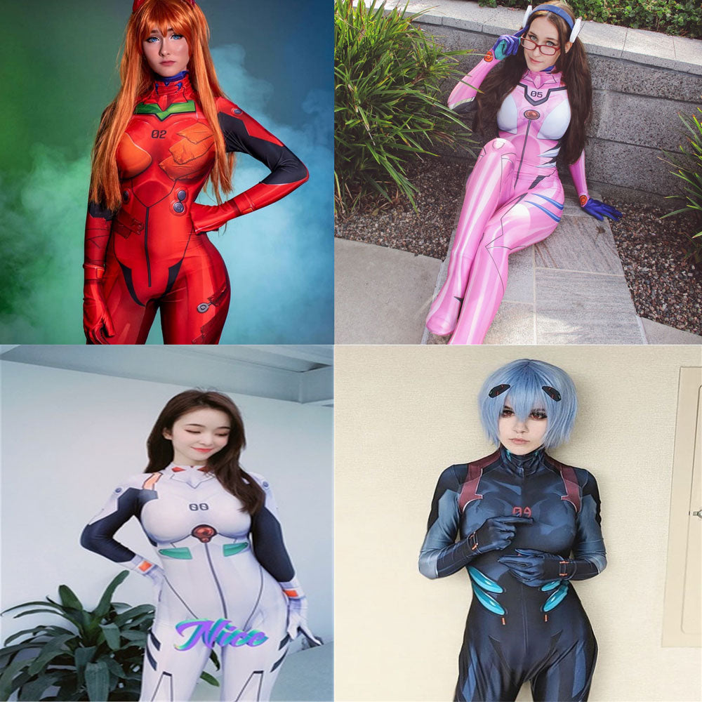 Fantasia Feminina Asuka Shinji Neon Genesis Evangelion Anime Cosplay Traje Luxo