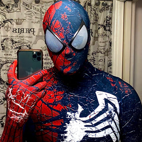 Fantasia Homem Aranha / Venom Simbiose Transformação Cosplay Traje Luxo profissional