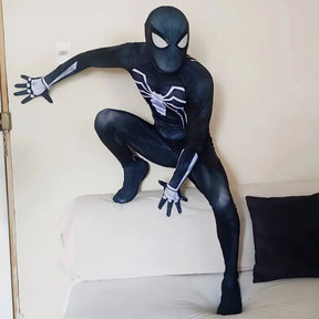 Fantasia Homem-Aranha Black Ps4 Game Cosplay Traje Luxo Profissional