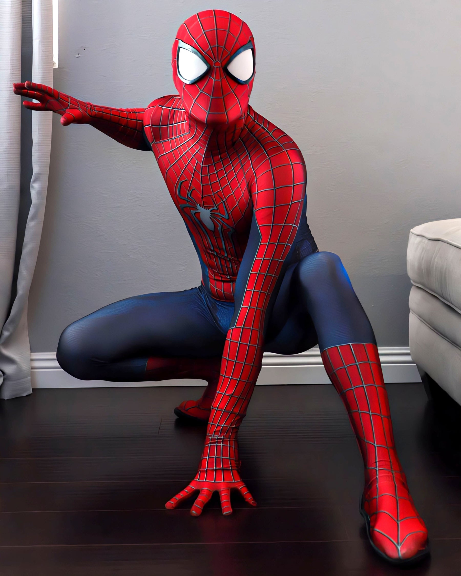 Fantasia Homem-Aranha Andrew Garfield TASM Cosplay Traje Luxo Profissional