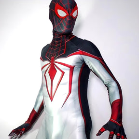 Fantasia Homem-Aranha Ultimate PS5 Miles Morales Traje Cosplay Luxo