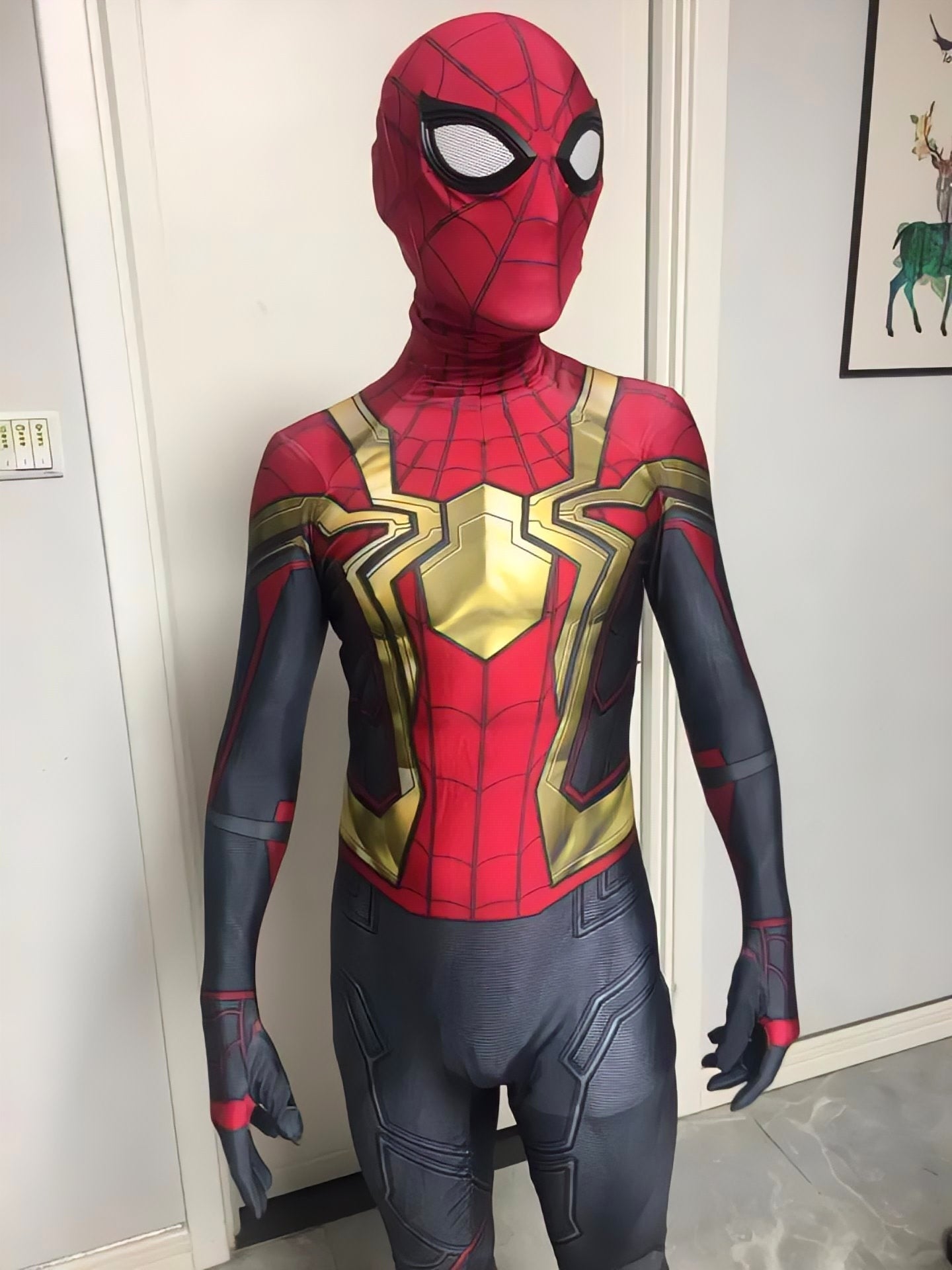 Fantasia Homem-Aranha Ferro Sem Volta Para Casa Filme  Adulto Cosplay Traje Luxo