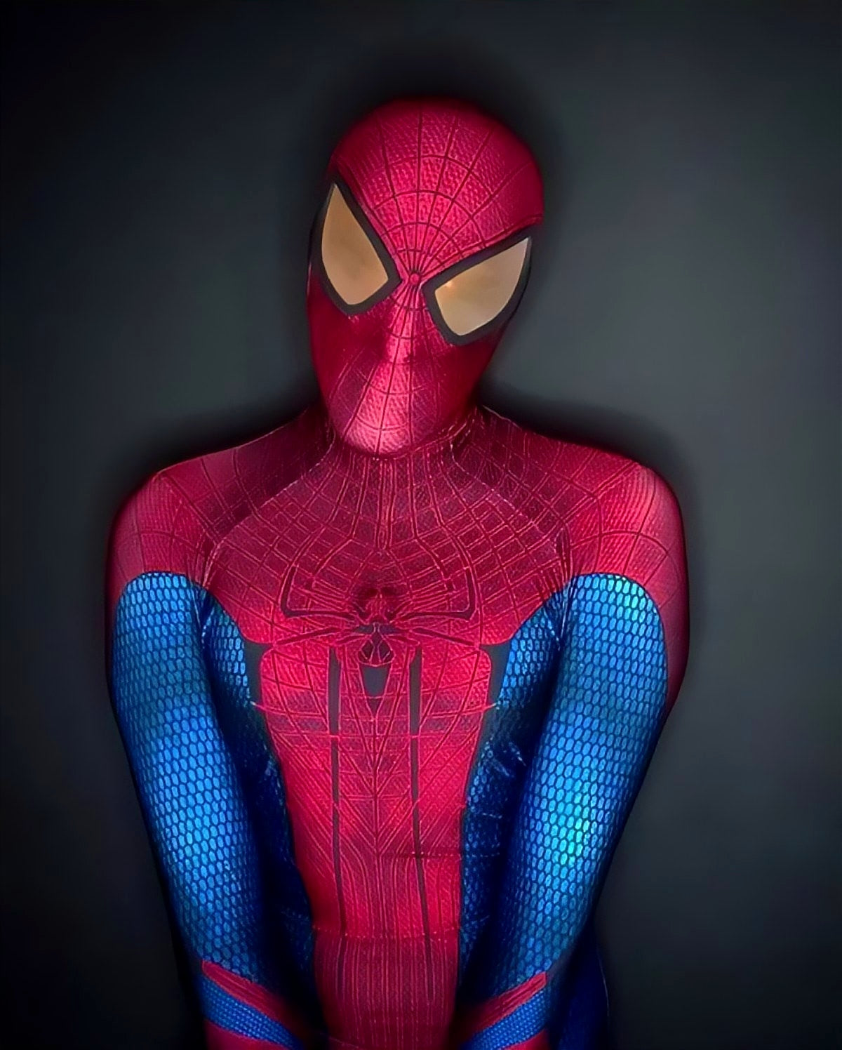 Fantasia Homem-Aranha Traje Andrew Garfield Adulto Cosplay Luxo Profissional