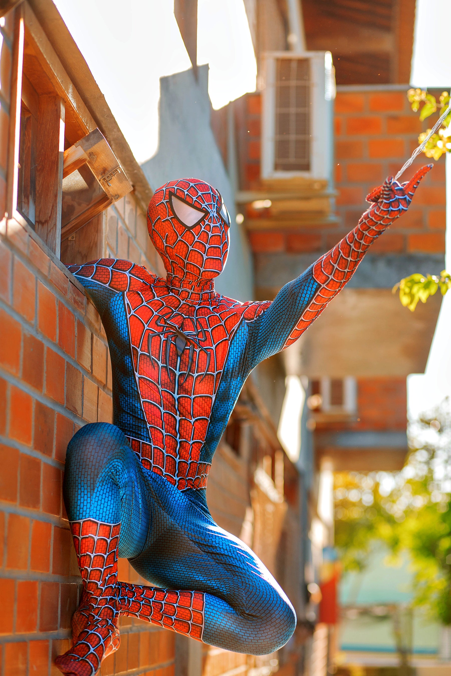 Fantasia Homem-Aranha Traje Clássico Tobey Maguire Adulto Cosplay Luxo