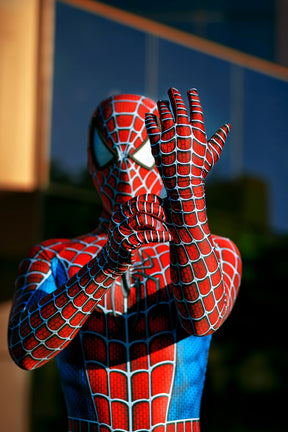 Fantasia Homem-Aranha Traje Clássico Tobey Maguire Adulto Cosplay Luxo