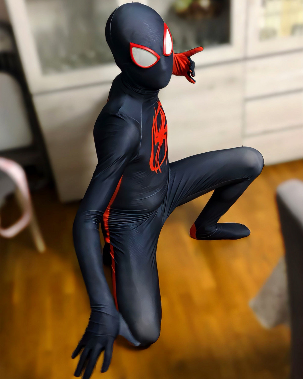 Fantasia Miles Morales Aranhaverso 2 Cosplay Traje Luxo Profissional