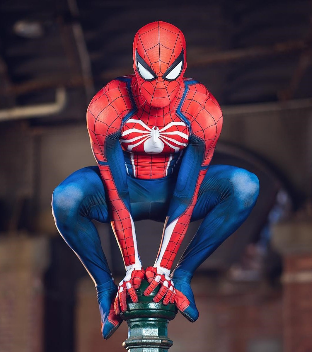 Fantasia Homem-Aranha Traje Avançado Game Adulto Cosplay Luxo PS4 / PS5