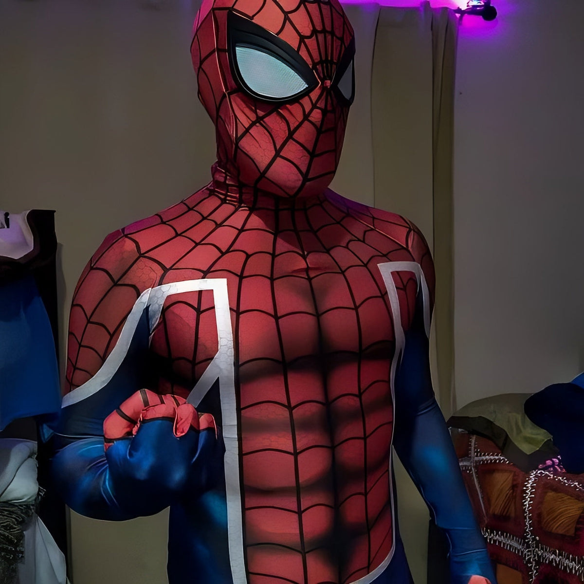 Fantasia Homem-Aranha Britânico Cosplay Traje Luxo Profissional