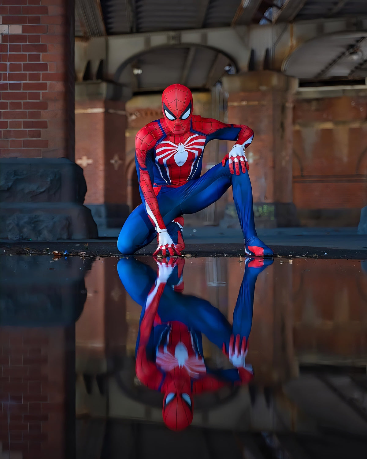 Fantasia Homem-Aranha Traje PS4 / PS5 Adulto Cosplay Luxo Profissional