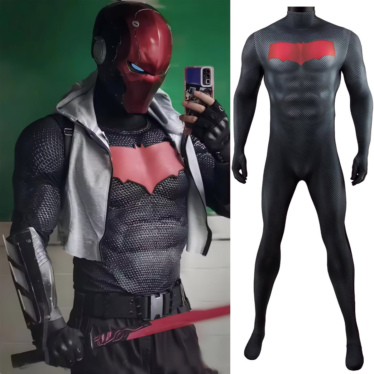 Fantasia Capuz Vermelho Jason Todd Cosplay Traje Luxo Profissional