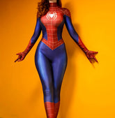 Fantasia Feminina Mulher-Aranha Spider-Woman Cosplay Traje Luxo Profissional