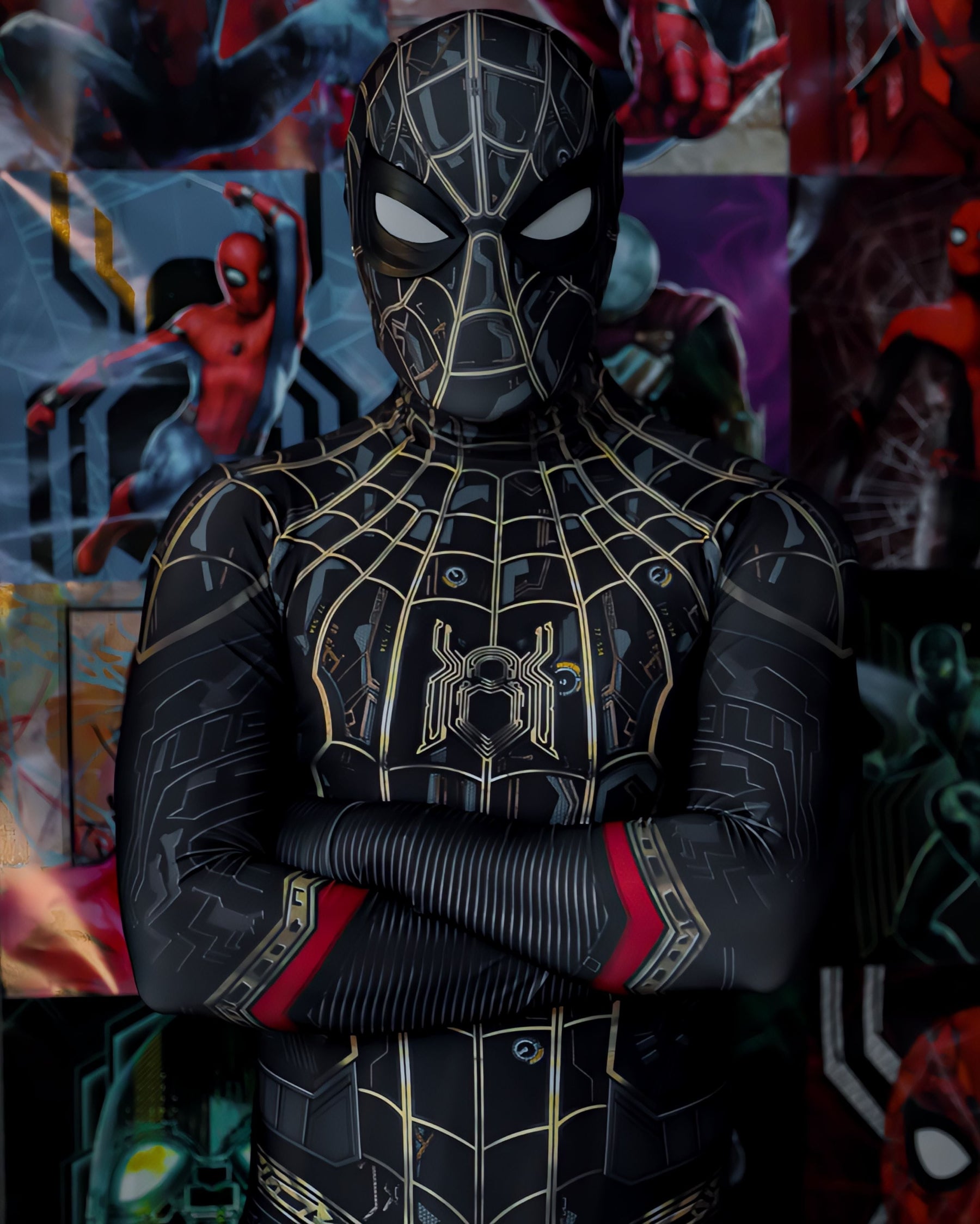 Fantasia Homem-Aranha Magia Sem Volta Para Casa Filme  Adulto Cosplay Traje Luxo