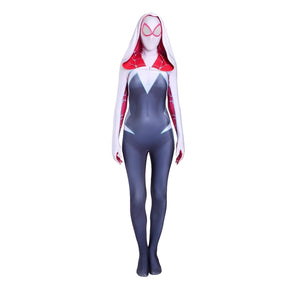 Fantasia Feminina Spider Gwen Mulher Aranha Adulto Cosplay Traje Luxo