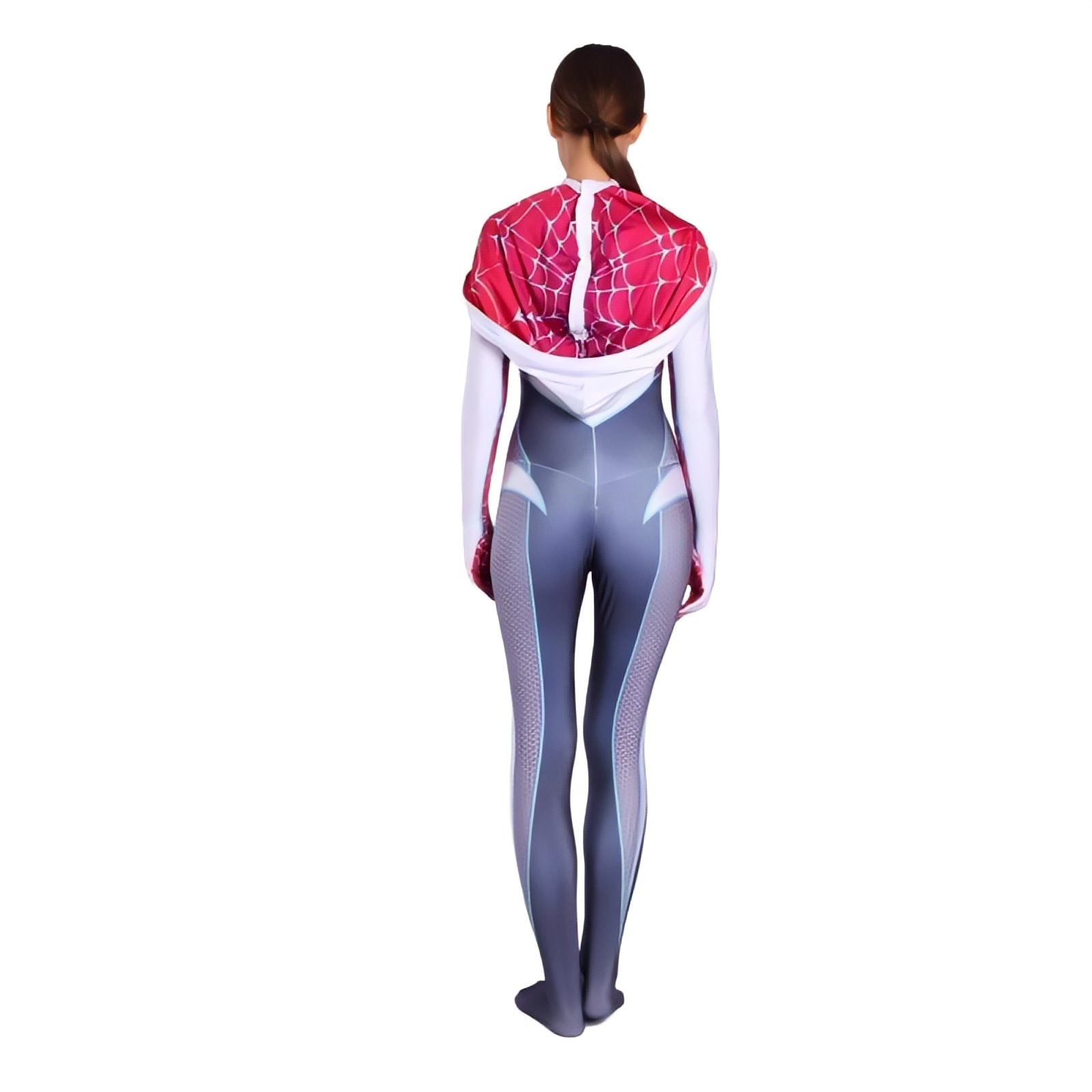 Fantasia Feminina Spider Gwen Mulher Aranha Adulto Cosplay Traje Luxo