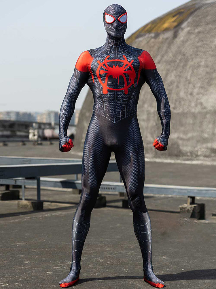 Fantasia Cosplay Heróis Masculina Homem Aranha Miles Morales Aranhaverso luxo