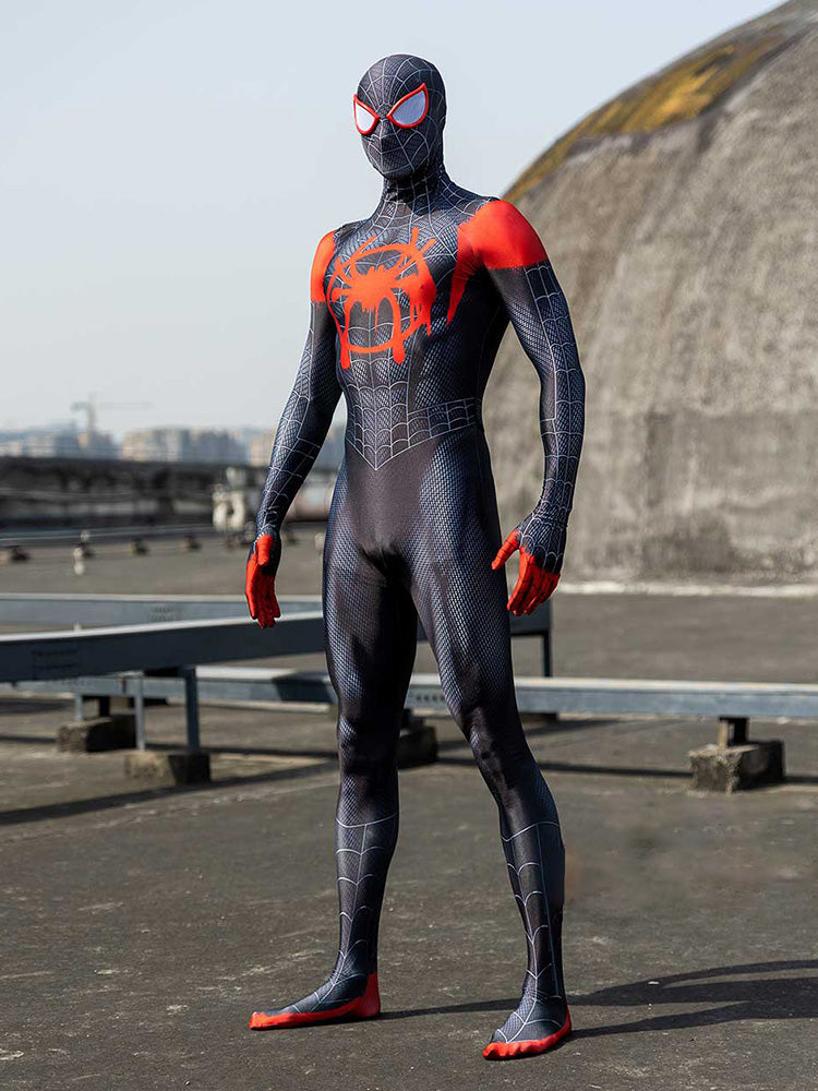 Fantasia Cosplay Heróis Masculina Homem Aranha Miles Morales Aranhaverso luxo