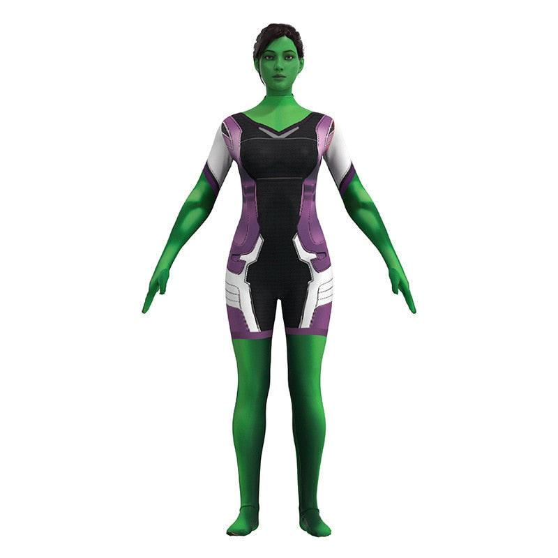 Fantasia She-Hulk Série Cosplay Feminino Luxo Traje Profissional top