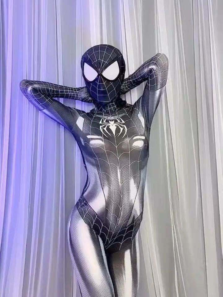 Fantasia Feminina Homem-Aranha e Venom Traje Profissional Cosplay Mulheres