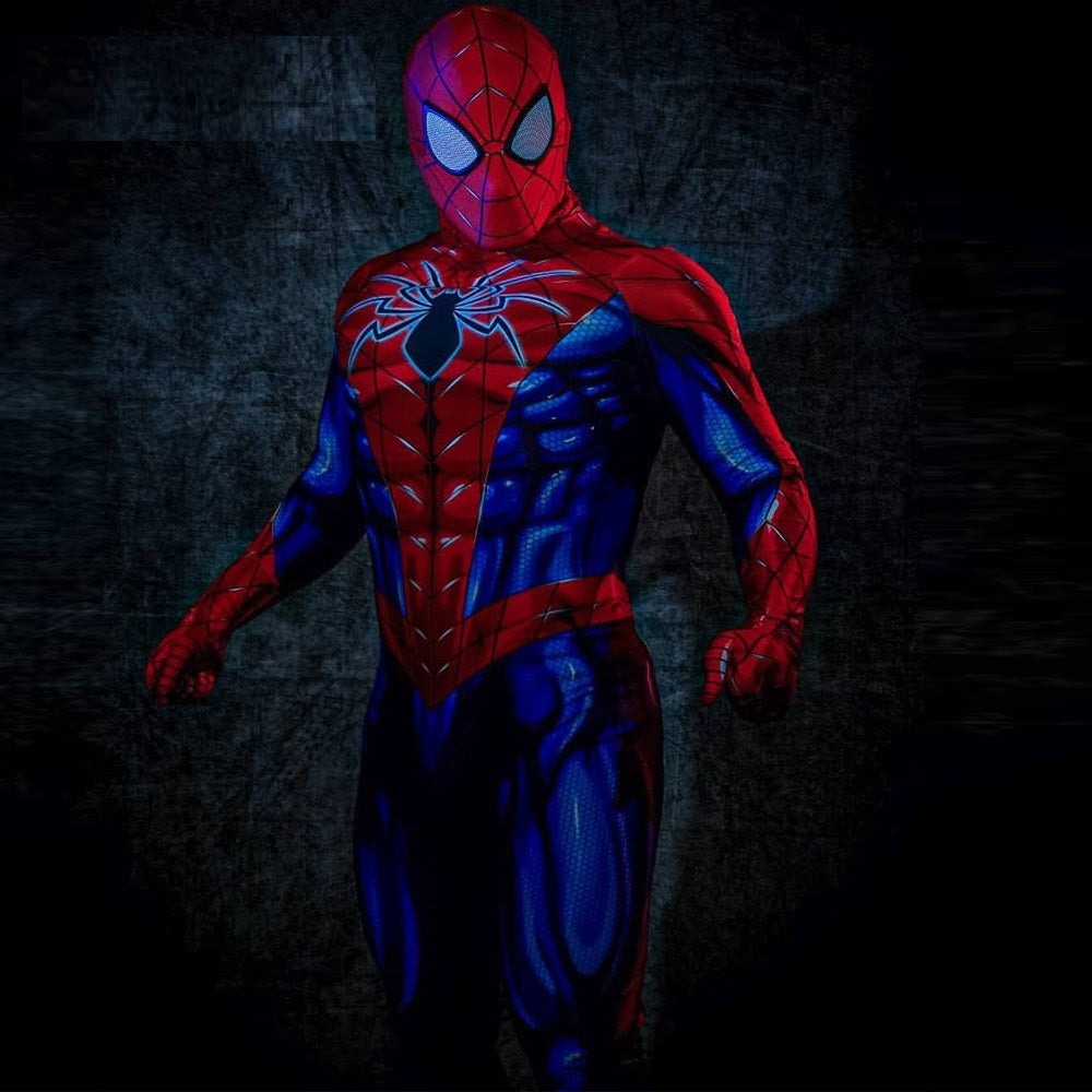 Fantasia Homem-Aranha Spider Armor MK IV Adulto Cosplay Traje Luxo