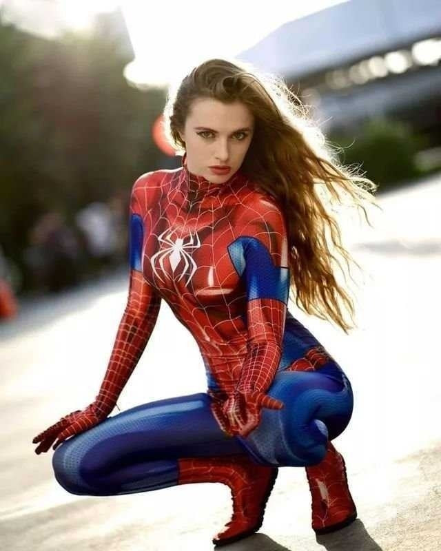 Fantasia Feminina Mary Jane Homem Aranha Adulto Cosplay Traje Luxo