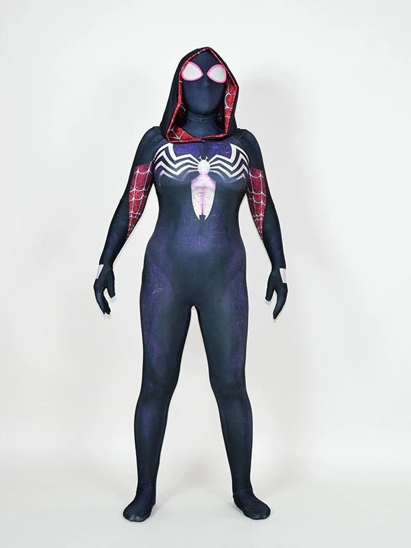 Fantasia Feminina Gwen Stacy Homem Aranha Cosplay Traje Luxo