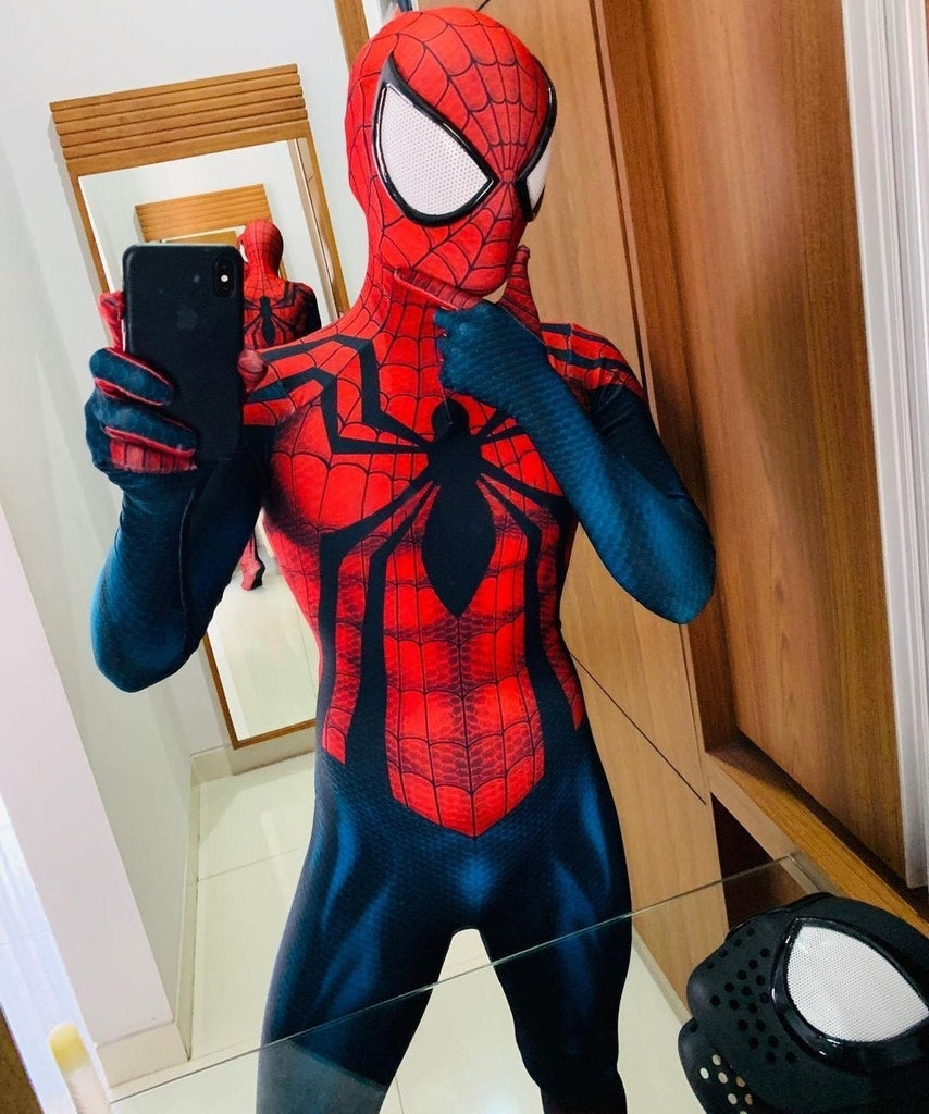 Fantasia Homem-Aranha Ben Reilly Adulto Cosplay Traje Luxo Profissional