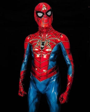 Fantasia Homem-Aranha Spider Armor Mk 4 Game Adulto Cosplay Traje Luxo