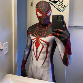 Fantasia Homem-Aranha Miles Morales Game Jogo PS4-PS5 Adulto Cosplay Traje Luxo