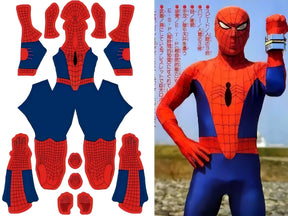 Fantasia Homem-Aranha Japonês Supaidaman Cosplay Traje Luxo Profissional