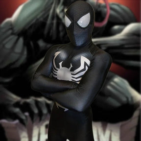 Fantasia Homem-Aranha Black Venom Simbionte Cosplay Traje Luxo Profissional