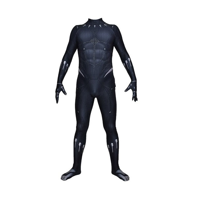 Fantasia Masculina Pantera Negra Batalha Cosplay Traje Luxo