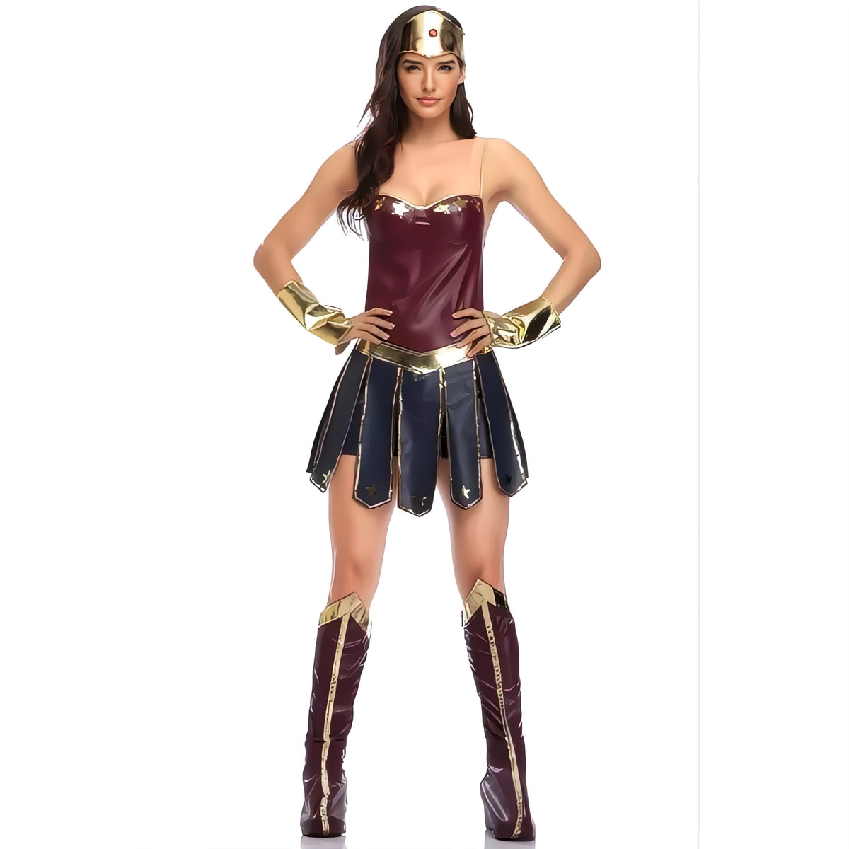 Fantasia Feminina Mulher Maravilha Traje Luxo Cosplay Mulheres