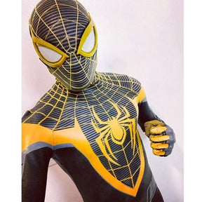 Fantasia Homem-Aranha Miles Morales Game Adulto Cosplay Luxo Traje Profissional