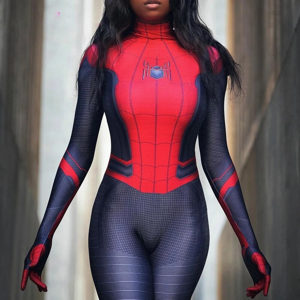 Fantasia Feminina homem aranha Longe De Casa Cosplay Luxo Traje Profissional