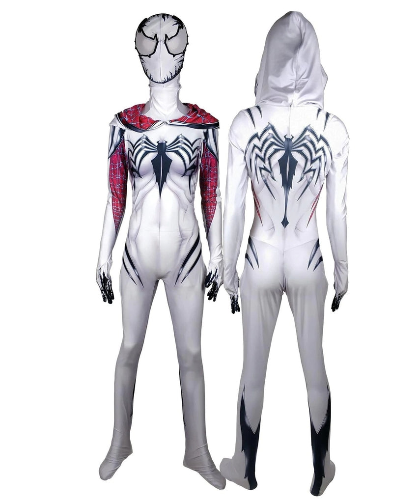 Fantasia Feminina Gwen Stacy Venom Adulto Cosplay Traje Luxo