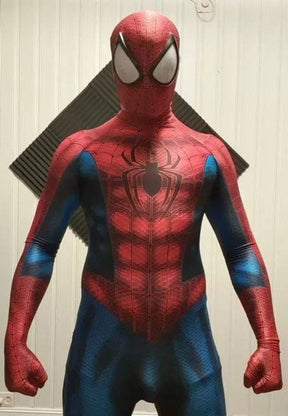 Fantasia Masculina Homem Aranha Clássico Adulto Cosplay Traje Luxo Tobey HQ