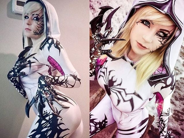 Fantasia Gwen Mulher Venom Cosplay Feminino Luxo Traje Profissional