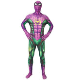 Fantasia Homem-Aranha Traje Duende Verde Adulto Cosplay Luxo Profissional